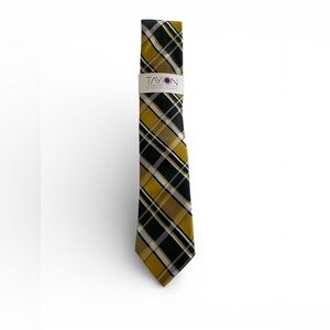 NWT Tayion Yellow and Black Checkered Tie